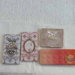 Too Faced Natural Eyes and Sweet Peach Palette Collection EUC
